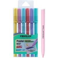 PENSAN KEÇELİ KALEM PASTEL 6 RENK KESİK UÇ 99096 1