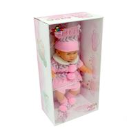 GALTOYS AZRA BEBEK GLT1127-A GLT1127-B  PEMBE TRİKO KIYAFETLİ 40 CM 3+ 1