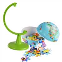 GÜRBÜZ PUZZLE 48153 DİNO WORLD KÜRE 15 CM 54 PARÇA 3+ 2