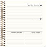 KESKİN AJANDA 2023 830044 8x16 SPİRALLİ KARTON KAPAK HAFTALIK PEMBE 1