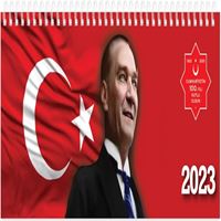 KESKİN MASA TAKVİMİ 2023 AJ-65 830090 12x33 SPİRALLİ HAFTALIK 100.YIL 1