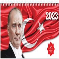 KESKİN MASA AJANDASI 2023 AJ-66 830080 16x33,5 SPİRALLİ HAFTALIK ATATÜRK 1