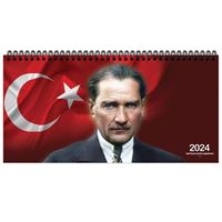 KESKİN MASA AJANDASI 2024 AJ-66 830083 16x33.5 SPİRALLİ ATATÜRK HAFTALIK 1