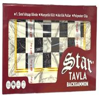 STAR TAVLA TAKIMI KLASİK MAT PROFİL BEYAZ MERMER 1022054 12+ 1