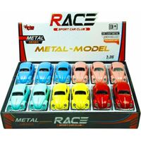 VARDEM ÇEK BIRAK RACE DİE CAST 80131-12 KAPLUMBAĞA ARABA PASTEL RENK 1:36 12 Lİ 3+ 1