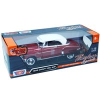 VARDEM SÜRTMELİ METAL ARABA 73111 TİMELESS LEGENDS 1950 CHEVY BEL AİR 1.18 8+ 3