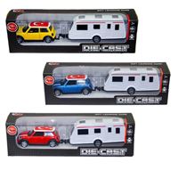 VARDEM ÇEK BIRAK DİE CAST XFD1003 MİNİ ARABA+KARAVAN 1