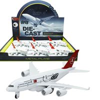 VARDEM ÇEK BIRAK PLANE DİE CAST A380 YOLCU UÇAĞI 6 LI 3+ 1