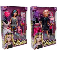 VARDEM PRİNCESS 66813 MODA BEBEK YEDEK ELBİSELİ AKSESUARLI 29 CM 3+ 1