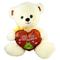 VARDEM PELÜŞ JH2323 KALPLİ AYI LOVE YOU SO MUCH 30 CM 2
