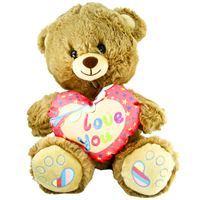 VARDEM PELÜŞ JH2324 KALPLİ AYI LOVE YOU 30 CM 2