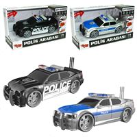 VARDEM SÜRTMELİ POLİS ARABASI WY620A-B SESLİ IŞIKLI 1:16 3+ 1