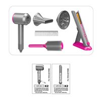 VARDEM HAİR DRYER 1019 LÜKS SAÇ BAKIM SETİ 2İN1 SESLİ IŞIKLI 3+ 6