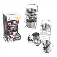 VARDEM MİNİ KİTCHEN 683G-2 ÇELİK TENCERE TAVA SET RAFLI MUTFAK SETİ 7 PARÇA 3+ 1