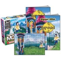 MOTTO KİDS 6710 PUZZLE HİKAYE BOYAMA 3IN1 RAPUNZEL 1
