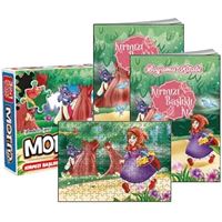 MOTTO KİDS 6713 PUZZLE HİKAYE BOYAMA 3IN1 KIRMIZI BAŞLIKLI KIZ 1