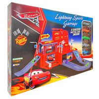 TOYSAN LİGHTNİNG SPORTS GARRAGE SPR-43 OTOPARKLI GARAJ SETİ 5 METAL ARAÇ +3 1