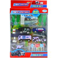 MEGA ROAD MASTERS JP6105 DİE CAST POLİS SETİ 20 PARÇA 3+ 1