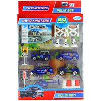 MEGA ROAD MASTERS JP6105 DİE CAST POLİS SETİ 20 PARÇA 3+ 2