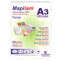 MAPİLAM LAMİNASYON FİLMİ A3 125 MİCRON 100 LÜ 1021203 1