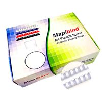 MAPİBİND SPİRAL PLASTİK 16 MM BEYAZ 100 LÜ 2011600 1
