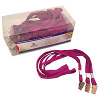 MAPİ YAKA KART ASKI İPİ METAL KLİPS MOR 50 Lİ 9102662 1