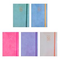 LİZ AJANDA 2025 AJVEL922 14x20 VELUTTO KAPAK LASTİKLİ 168 YP 1