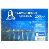MONALİSA RESİM DEFTERİ 35x50 SPİRALLİ 200 GR 15 YP MN25-3 1