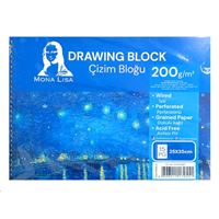 MONALİSA RESİM DEFTERİ 25x35 SPİRALLİ 200 GR 15 YP MN25-2 1
