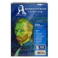 MONALİSA SULUBOYA RESİM DEFTERİ A4 ÜSTTEN SPİRALLİ 210 GR 20 YP MN26-4 1