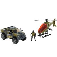 MOLMO FORCE MATEZ ARMY TRAİLER SET ML-485 ASKERLİ HELİKOPTER ÇEKİCİ 3+ 1