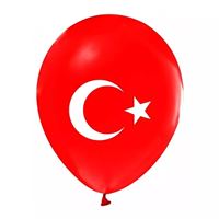 BALONEVİ BALON 0792412 AY YILDIZ 12 İNCH 100 LÜ 1