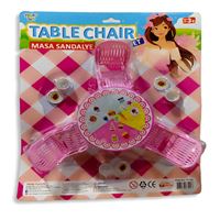 BY TOYS TABLE CHAİR TT-102 MASA SANDALYE SETİ KARTELA 10 PARÇA 3+ 1