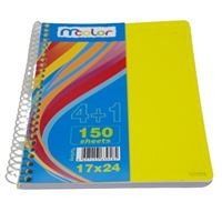 MCOLOR AYRAÇLI DEFTER 17x24 4+1 PP KAPAK SPİRALLİ 150 YP KARELİ 1