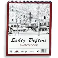 MCOLOR ESKİZ DEFTERİ A4 ÜSTTEN SPİRALLİ 110 GR 50 YP 1