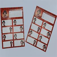 RUBENİS OKUL ETİKETİ DERS PROGRAMLI KIZ ÇOCUK MODEL RBE-K 3 LÜ 1