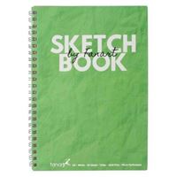 FANART ESKİZ DEFTERİ A6 KARTON KAPAK YANDAN SPİRALLİ 120 GR 50 YP YEŞİL 8673 1