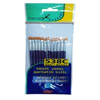 FANART FIRÇA SETİ 538C SERİ NO:1/8 KESİK YASSI 12 Lİ 7538C.018 1