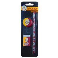 GALATASARAY KIRTASİYE SETİ KURŞUN KALEM + SİLGİ + KALEMTIRAŞ 3 LÜ 582025 1