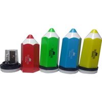 TRİX KALEMTIRAŞ PLASTİK KALEM ŞEKİLLİ 4 RENK TEK BÖLMELİ 20 Lİ T-868 1