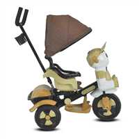 BABYHOPE İTMELİ BİSİKLET 012570 YUPİ LÜKS 3 TEKER KAHVE 2