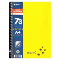 TİGRA AYRAÇLI DEFTER A4 7+3 PP KAPAK SPİRALLİ 250 YP TD-73250 2
