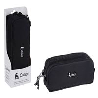 OKAPİ KALEM ÇANTASI OKP-108 SİYAH ÇİFT BÖLMELİ 1