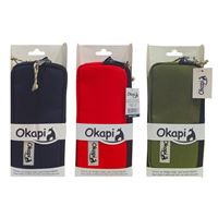OKAPİ KALEM ÇANTASI OKP-101 DÜZ RENK ÜÇ BÖLMELİ 1