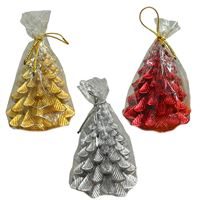 NUR MUM X-756 YILBAŞI ÇAM AĞACI ALTIN - GÜMÜŞ - KIRMIZI YALDIZLI 1