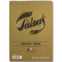 TALENS ESKİZ DEFTERİ A3 ÜSTTEN SPİRALLİ 90 GR 50 YP T090A350US 1