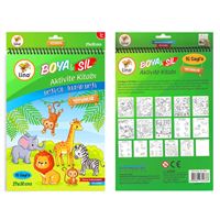 LİNO BOYA SİL AKTİVİTE BOYAMA KİTABI A4 BS-1006 HAYVANLAR 16 SAYFA 1