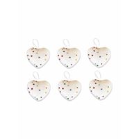 YILBAŞI SÜSÜ 4839 BEYAZ KÖPÜK KALP KÜÇÜK 6 LI 1