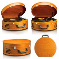 LENCO CLASSİC PHONO PİKAP TT-34 AHŞAP KASA USB BAĞLANTILI DAHİLİ HOPARLÖRLÜ 1