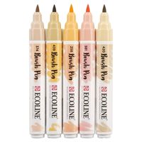 ECOLİNE BRUSHPEN KALEM SETİ FIRÇA UÇLU SOFT 5 RENK 11509911 1